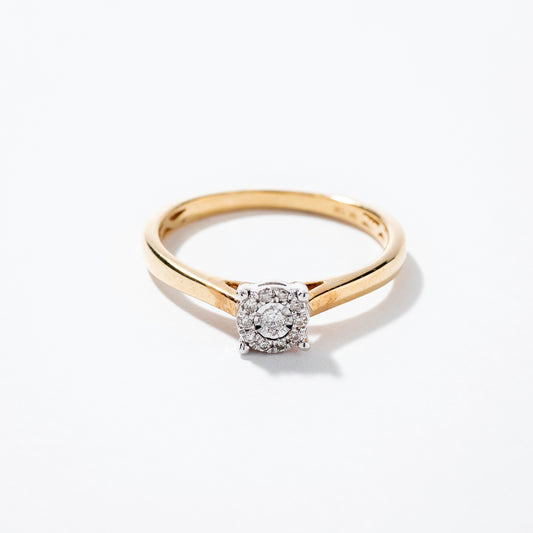 Diamond Promise Ring in 10K Yellow and White Gold (0.05 ct tw)