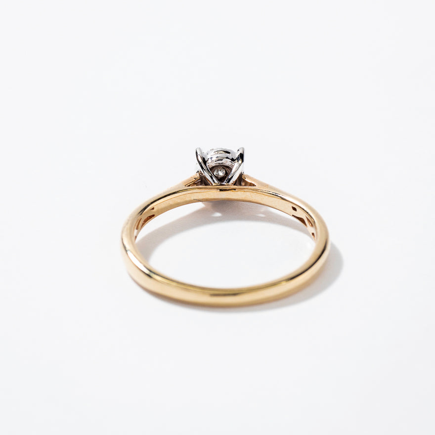 Diamond Promise Ring in 10K Yellow and White Gold (0.05 ct tw)
