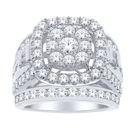 Diamond Statement Ring in 10K White Gold (3.00ct tw)