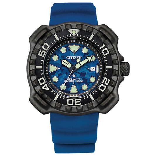 Citizen Eco-Drive Promaster Diver Blue Dial Polyurethane Strap | BN0227-09L
