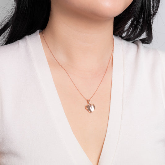 10K Rose Gold Heart Pendant