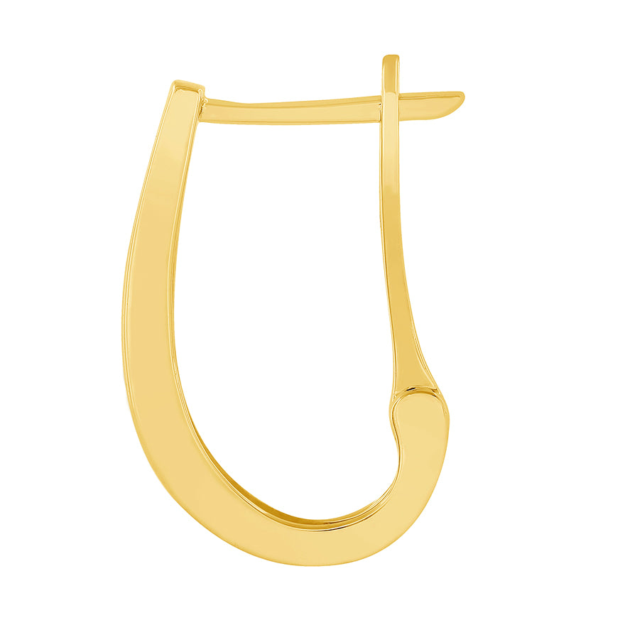 Channel-Set Diamond J-Hoop Earrings in 10K Yellow Gold (1.00 ct tw)