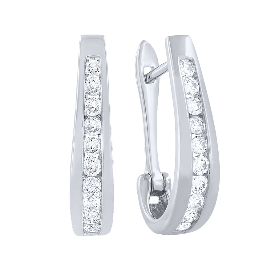 Diamond j hoop earrings online