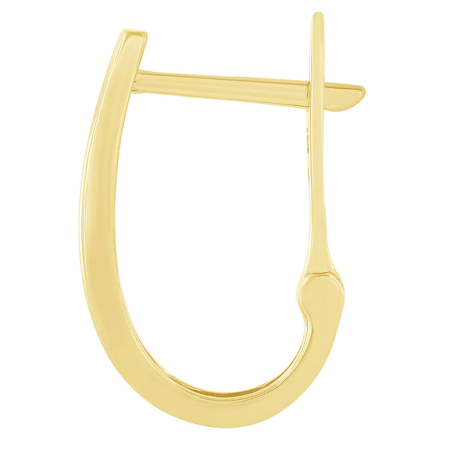 Channel-Set Diamond J-Hoop Earrings in 10K Yellow Gold (0.50 ct tw)