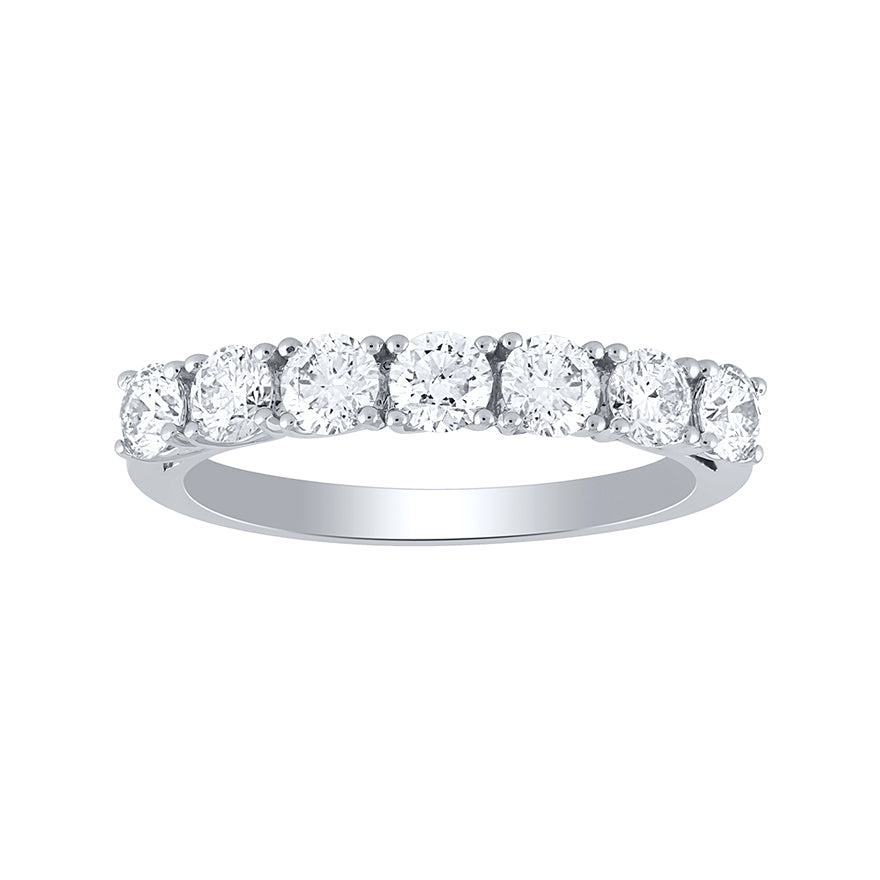 Claw Set Diamond Anniversary Ring in 14K White Gold (1.00 ct tw)
