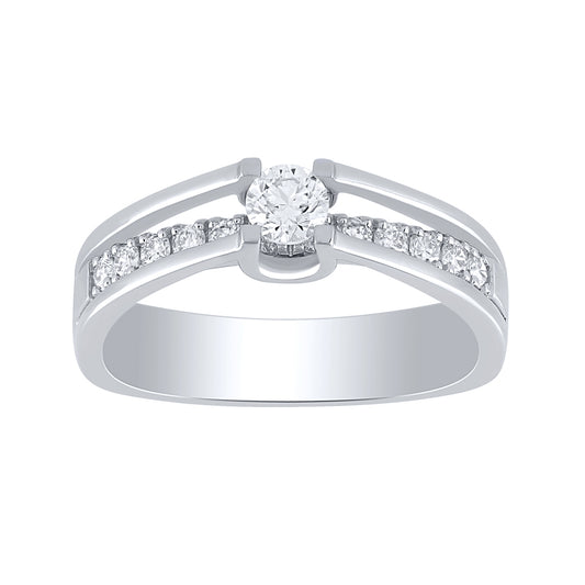 - Catherine - 10K White Gold Diamond Engagement Ring (0.50 ct tw)