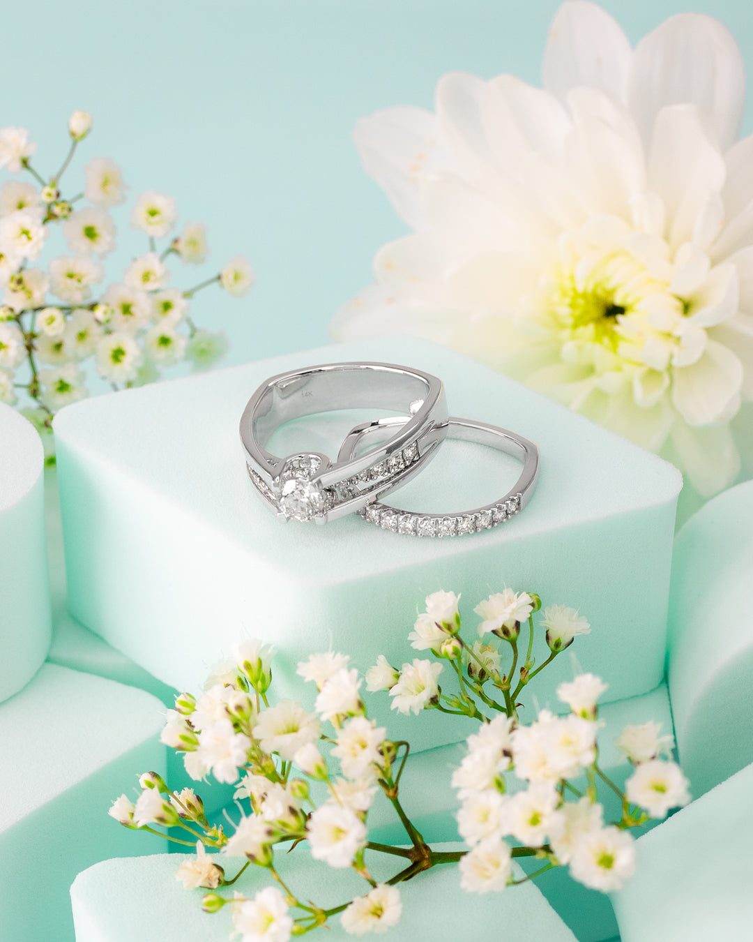- Catherine - 14K White Gold Diamond Engagement Ring (0.80 ct tw)