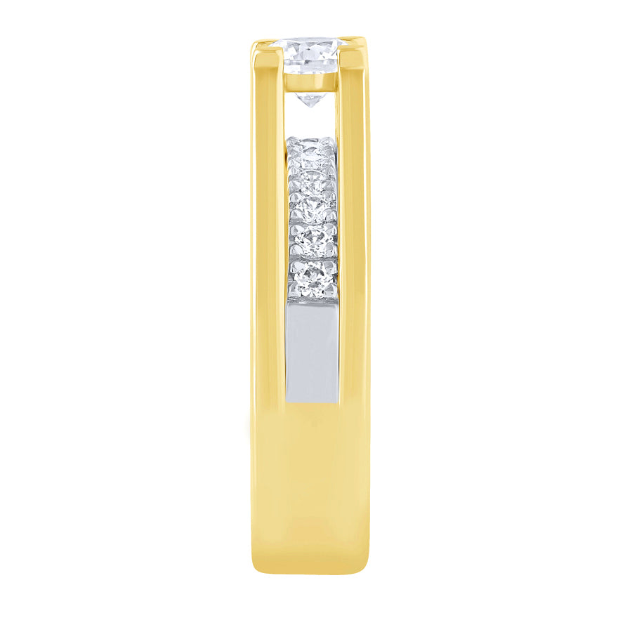 - Catherine - 14K Yellow and White Gold Diamond Engagement Ring (0.80 ct tw)