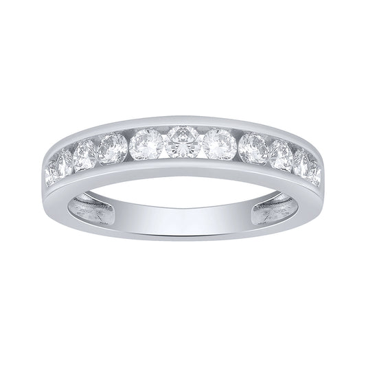 Channel Set Diamond Band in 14K White Gold (0.70 ct tw)