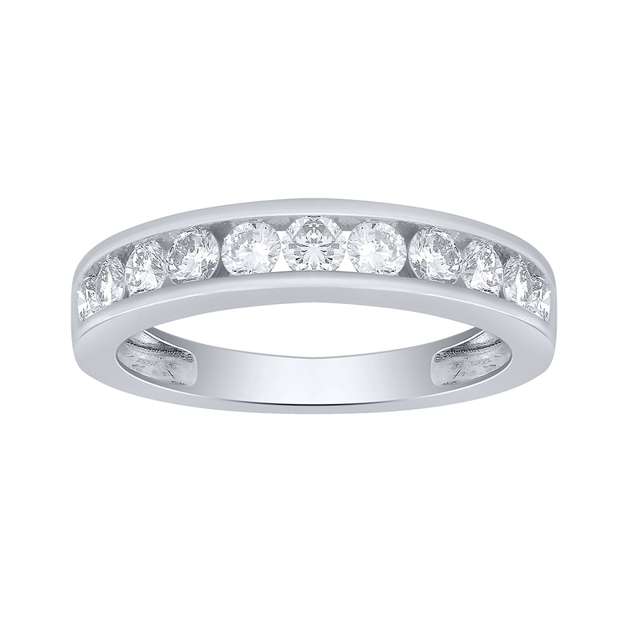Channel Set Diamond Band in 14K White Gold (0.70 ct tw)