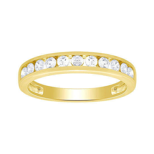 Channel Set Diamond Anniversary Band in 14K Yellow Gold (0.50 ct tw)