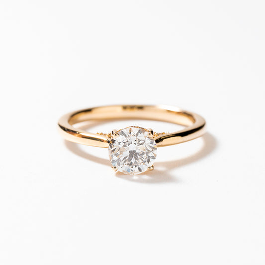 Round Diamond Engagement Ring in 14K Yellow Gold (1.03 ct tw)