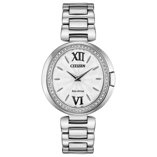 Citizen Capella Ladies Eco-Drive Silver Stainless Steel Watch | EX1500-52A