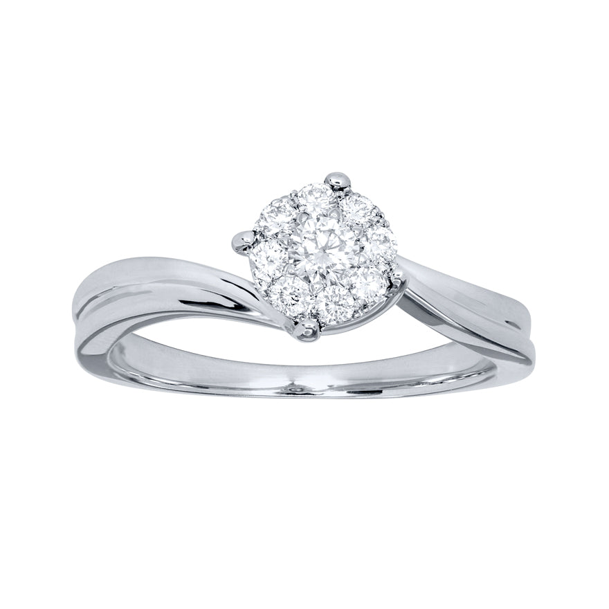 10K White Gold Diamond Promise Ring (0.25 ct tw)