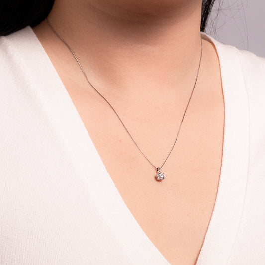Diamond Pendant Necklace in 14K White Gold (0.50 ct tw)