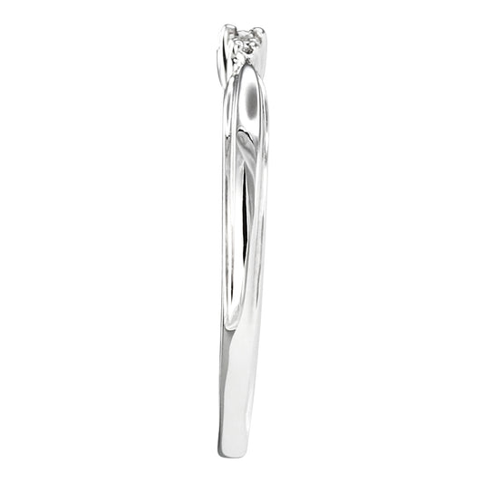 Three-Stone Diamond Promise Ring in 10K White Gold (0.04ct tw)