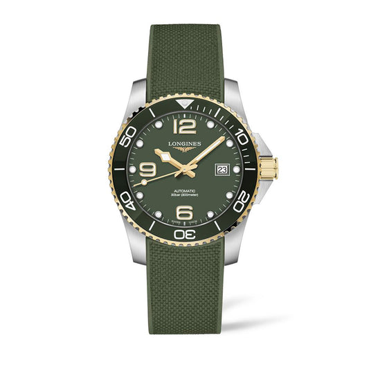 Longines HydroConquest Green Dial Green Strap Automatic Watch 41mm | L3.781.3.06.9