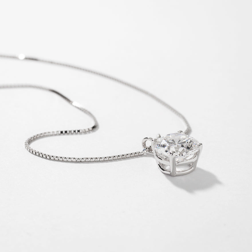 Lab Grown Diamond Necklace in 14K White Gold (2.00 ct tw)