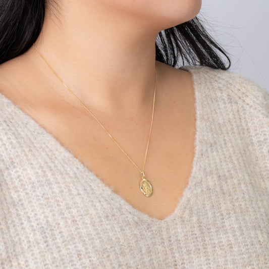 10K Yellow Gold Saint Christopher Medal Charm