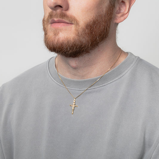 10K Yellow Gold Crucifix Cross Pendant