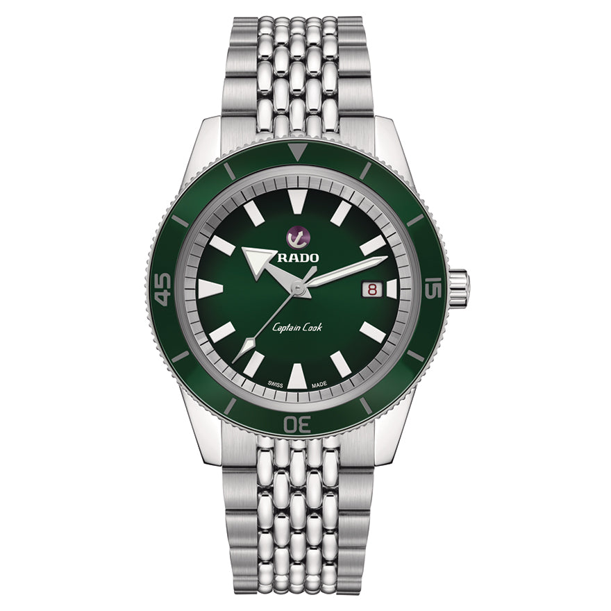 Rado Captain Cook Automatic Green Dial 42mm Watch| R32505313