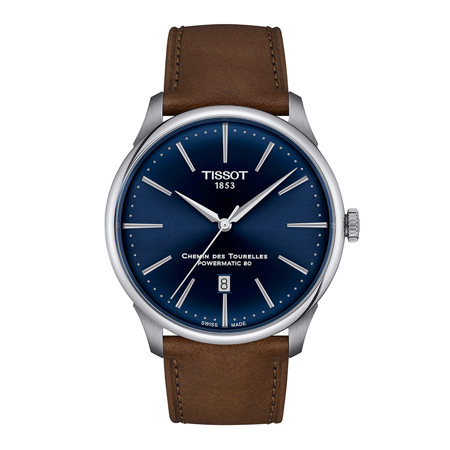 Tissot Chemin des Tourelles Powermatic 80 42mm Blue Dial | T1394071604100