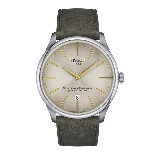 Tissot Chemin des Tourelles Powermatic 80 42mm Ivory Dial | T1394071626100