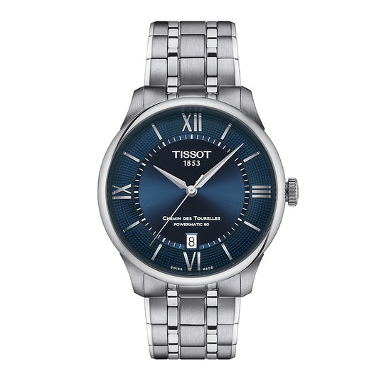 Tissot Chemin des Tourelles Powermatic 80 39mm Blue Dial | T1398071104800