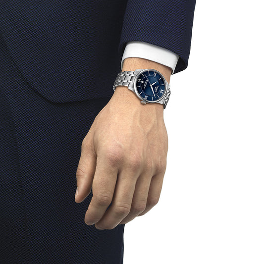 Tissot Chemin des Tourelles Powermatic 80 39mm Blue Dial | T1398071104800