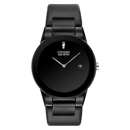Citizen Men's Axiom Black Leather Strap Watch | AU1065-07E