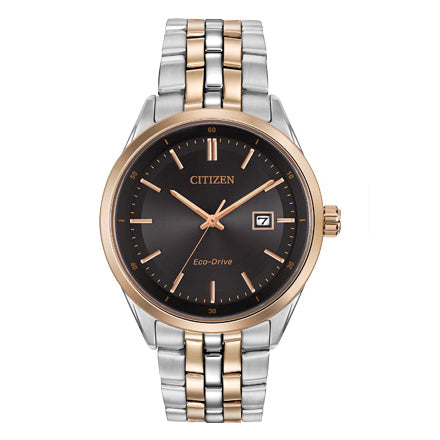 Citizen Men's Corso Eco-Drive Two-Tone Black Dial Watch | BM7256-50E