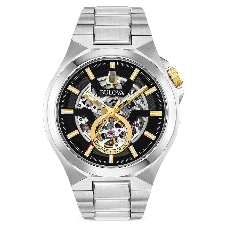 Orologio solo tempo uomo Bulova Automatic Wilton 96A206 Orologio solo tempo uomo Bulova Automatic Wilton 96A206
