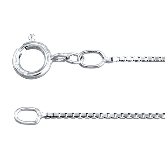 10K White Gold 0.80mm Box Chain (16")