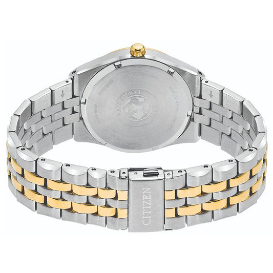 Citizen Men`s Corso Two Tone Stainless Steel Watch In Blue Dial | BM7334-58L