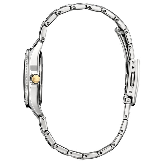 Citizen Eco-Drive Crystal Ladies Silver Dial Watch | FE1146-71A