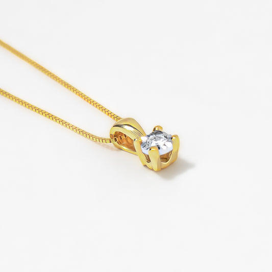 10K Yellow Gold Diamond Pendant (0.03 ct tw)