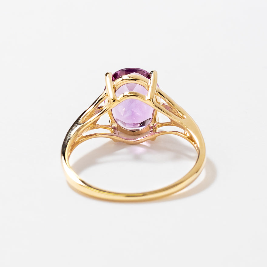 Shop Saks Fifth Avenue Collection 14K Rose Gold, Diamond & Amethyst Ring |  Saks Fifth Avenue