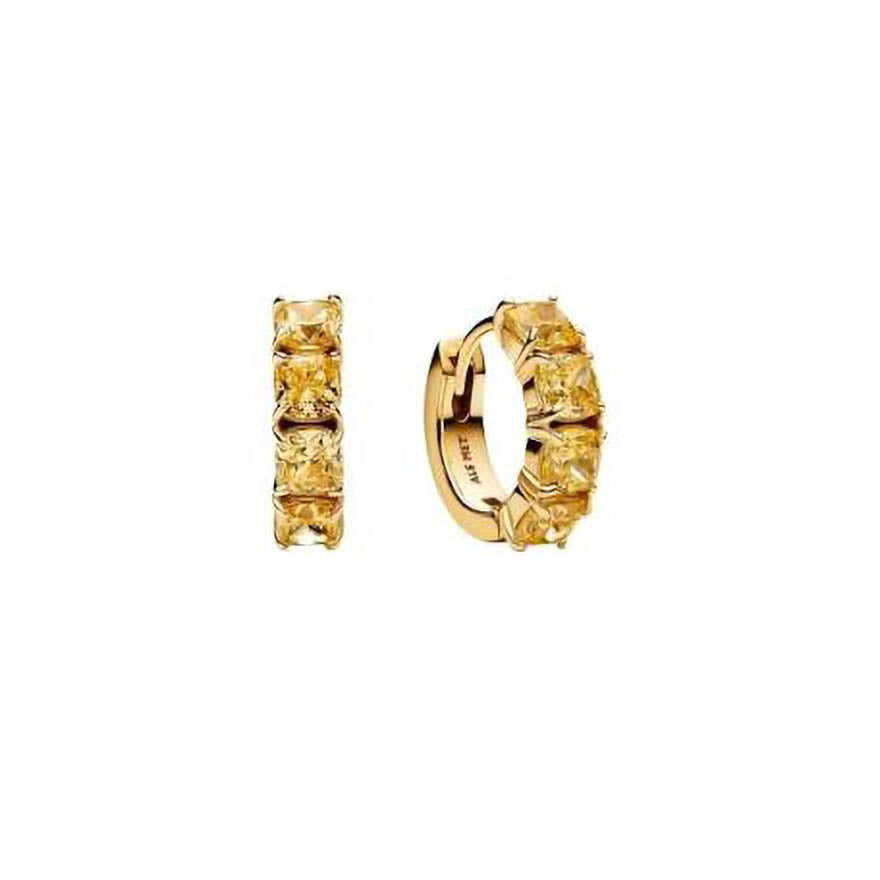 Pandora Yellow Hoop Earrings | 263851C02