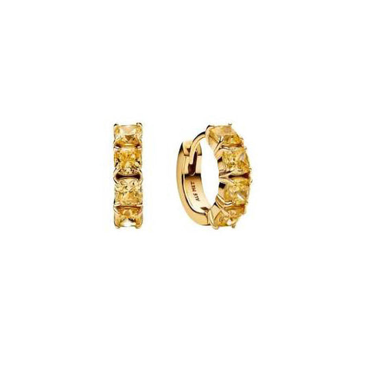 Pandora Yellow Hoop Earrings | 263851C02