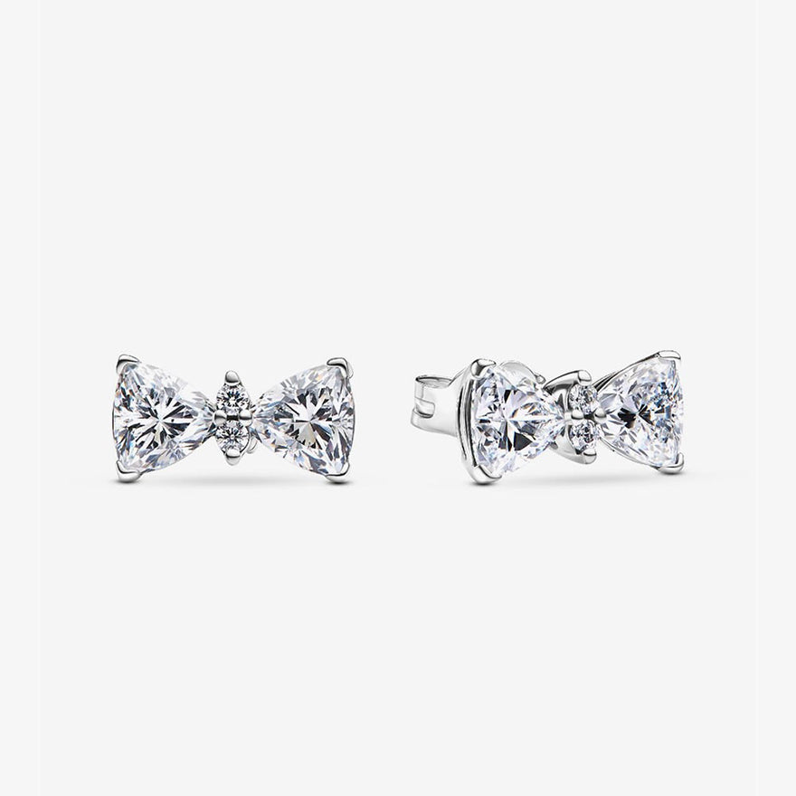 Pandora Sparkling Bow Stud Earrings | 293506C01