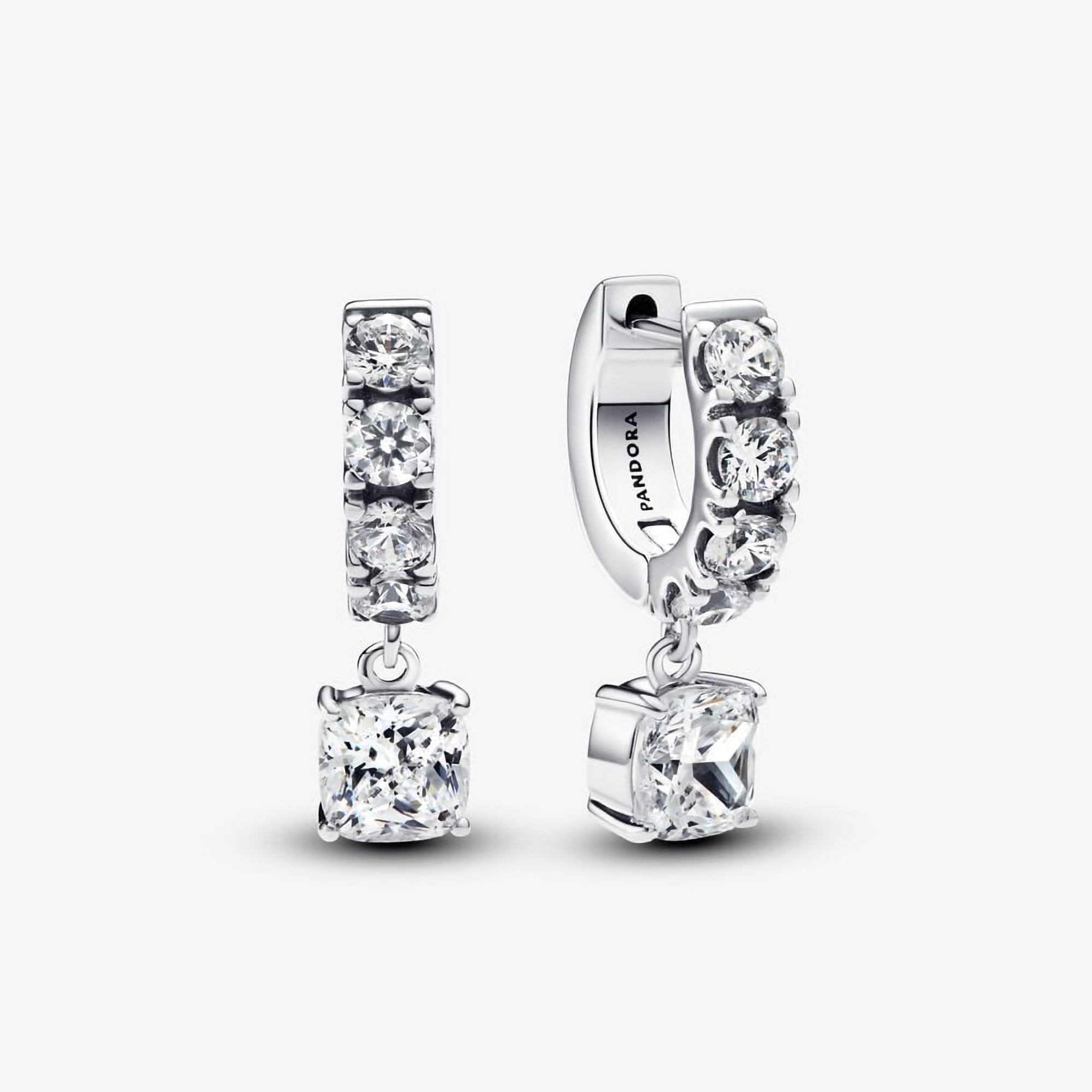 Pandora Pave Dangle Hoop Earrings | 293547C01
