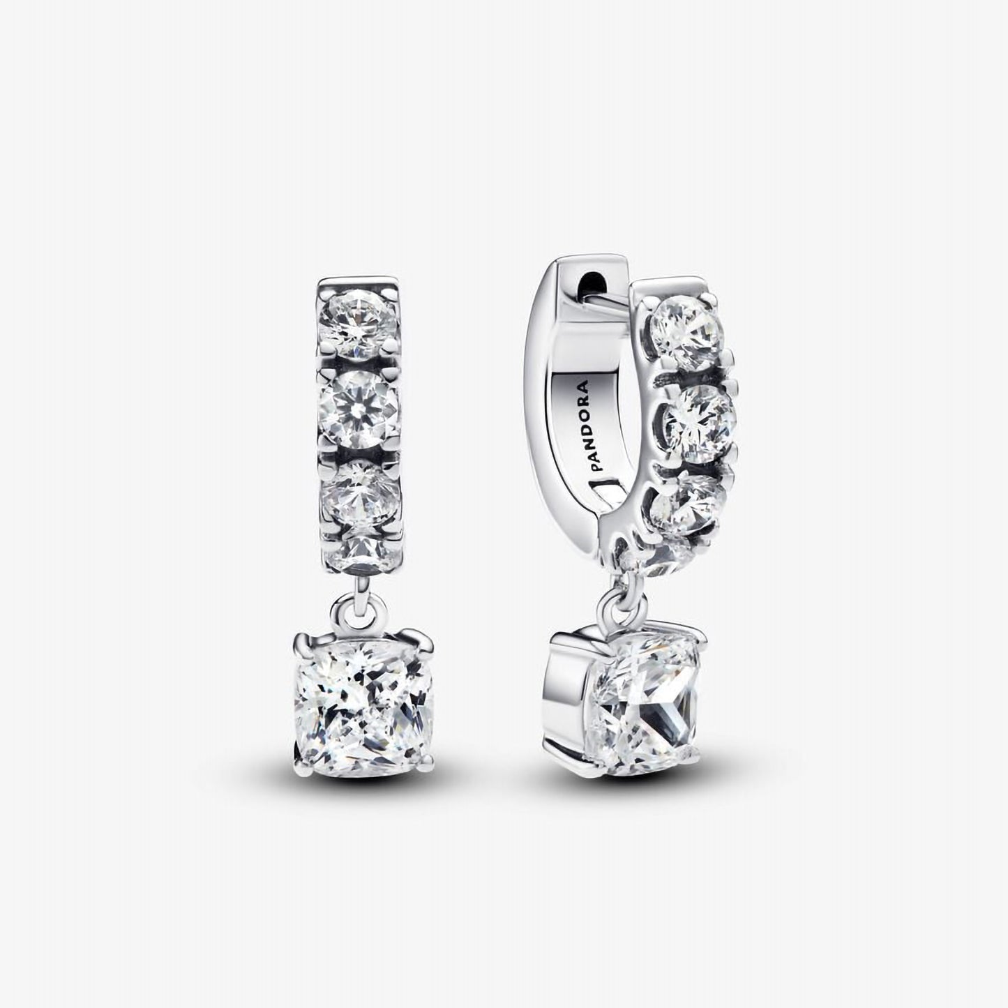 Pandora Pave Dangle Hoop Earrings | 293547C01