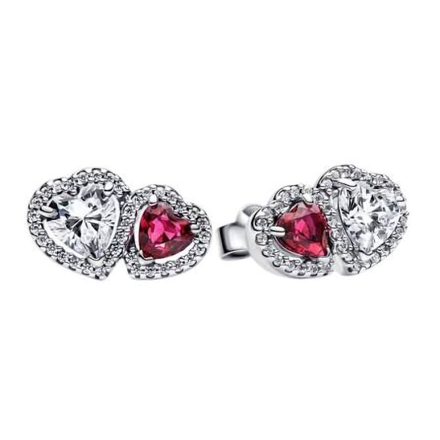 Pandora Halo Hearts Stud Earrings | 293633C01