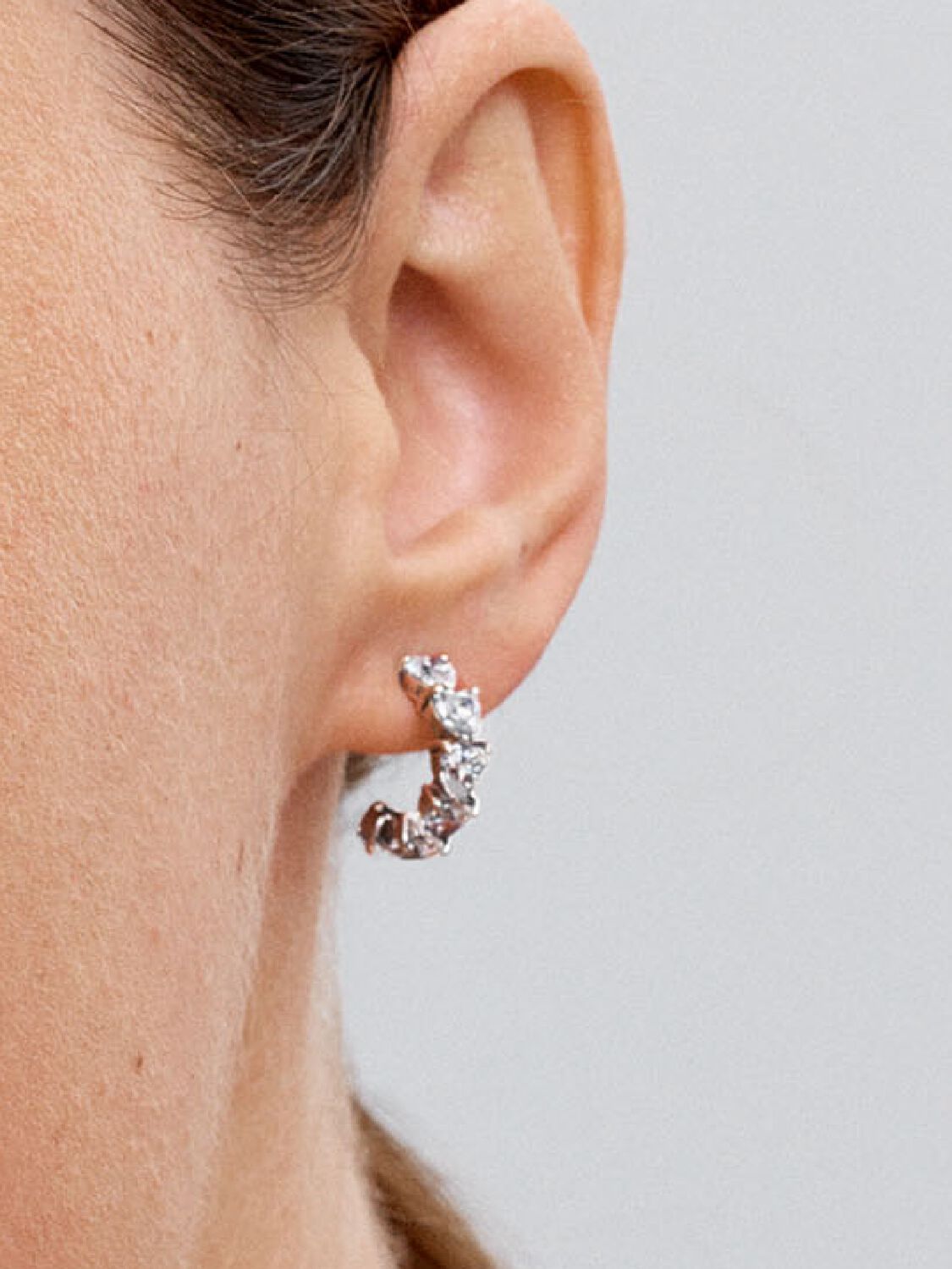 Pandora Sparkling Hearts Open Hoop Earrings | 293657C01