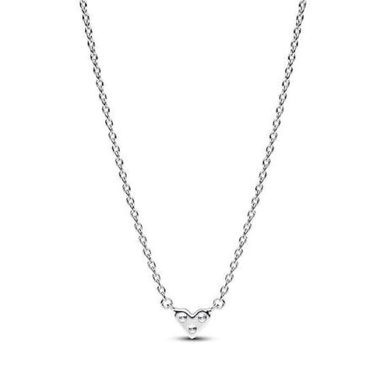 Pandora Triple Stone Heart Collier Necklace | 393014C01-45