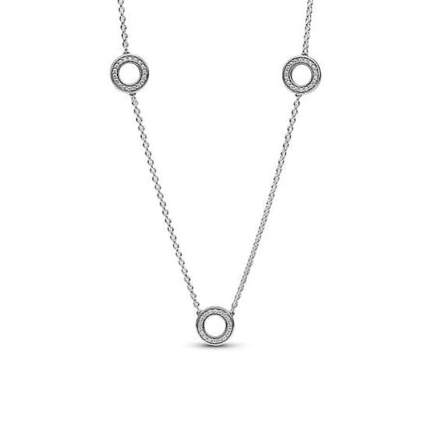 Pandora Pavé Circles Chain Necklace | 393162C01