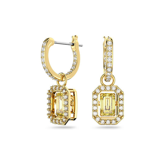 Swarovski Millenia Gold-Tone Plated Octagon Cut Drop Earrings | 5641169