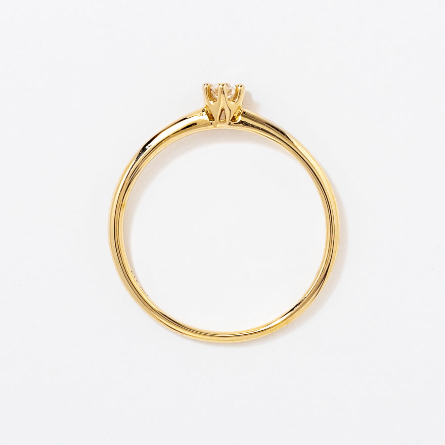 Mini Engagement Ring 10K Yellow Gold (0.07 ct tw)