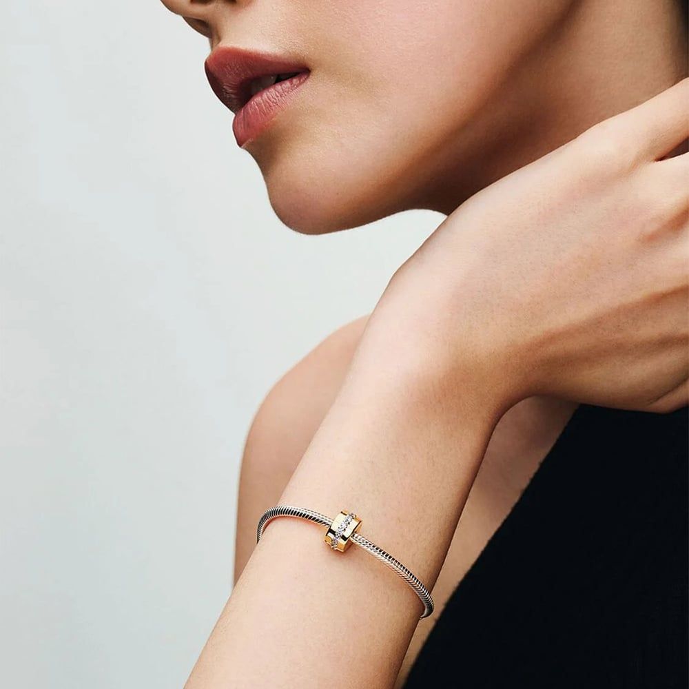 Pandora Clear Sparkling Row Clip Charm | 761972C01