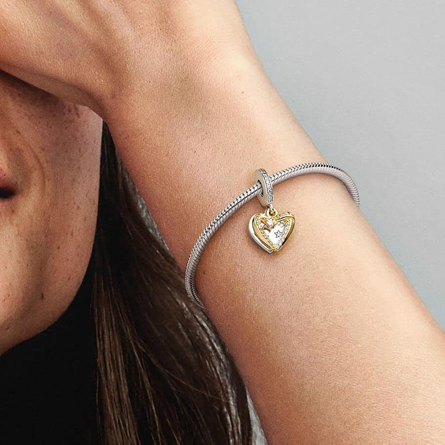 Pandora Gold Shooting Star Hearts Dangle | 762203C01